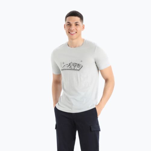 Tricou de trekking Icebreaker Tech Lite II pentru bărbați alb IB0A56IK5681