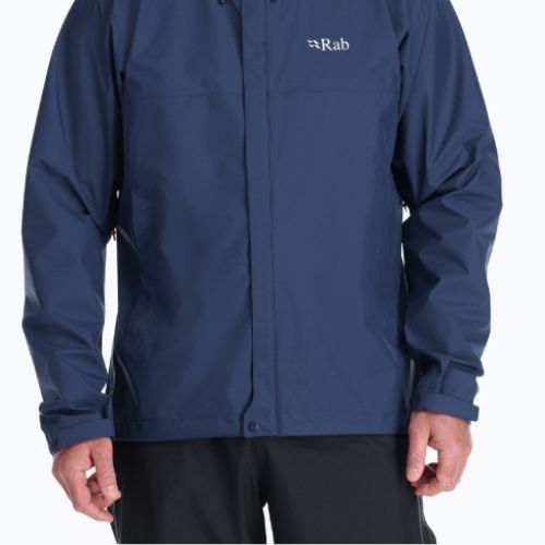 Rab Downpour Eco jachetă de ploaie pentru bărbați albastru QWG-82-DIK-SML