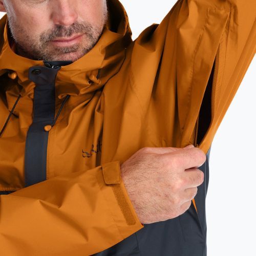 Rab Downpour Eco jachetă de ploaie pentru bărbați portocalie QWG-82-MAB-SML