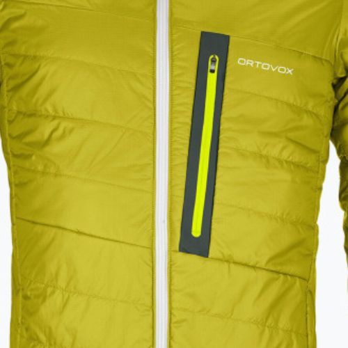 Jachetă hibridă pentru bărbați Ortovox Swisswool Piz Boval verde reversibil 6114100052