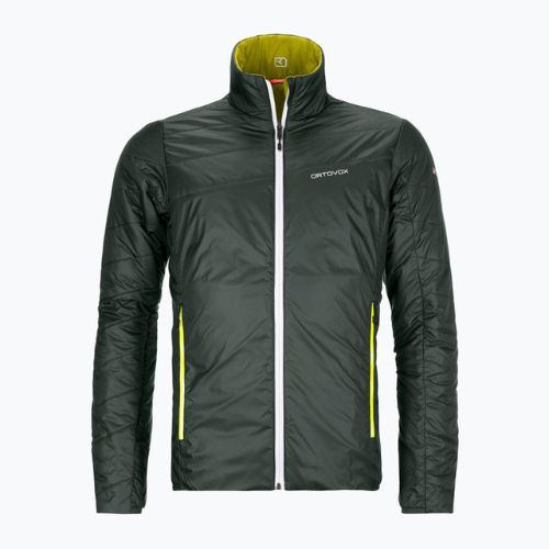 Jachetă hibridă pentru bărbați Ortovox Swisswool Piz Boval verde reversibil 6114100052