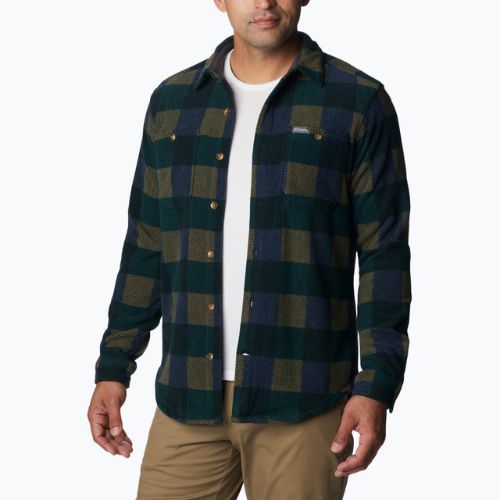 Cămașă Columbia Flare Gun Fleece pentru bărbați verde/verde 1866624
