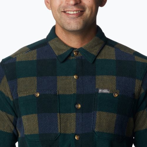 Cămașă Columbia Flare Gun Fleece pentru bărbați verde/verde 1866624
