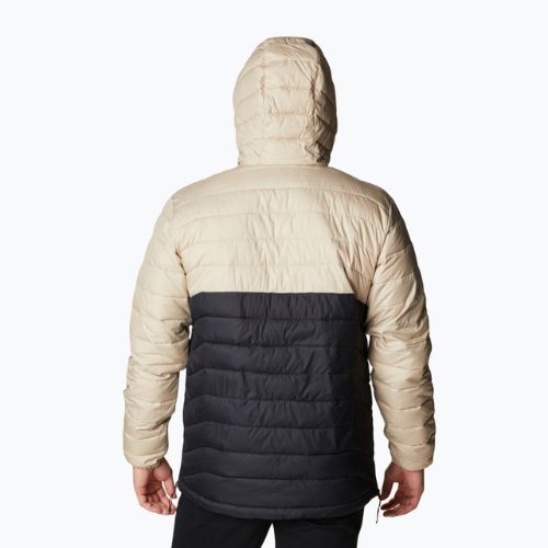 Columbia Powder Lite Anorak jachetă pentru bărbați în jos bej și negru 1957391