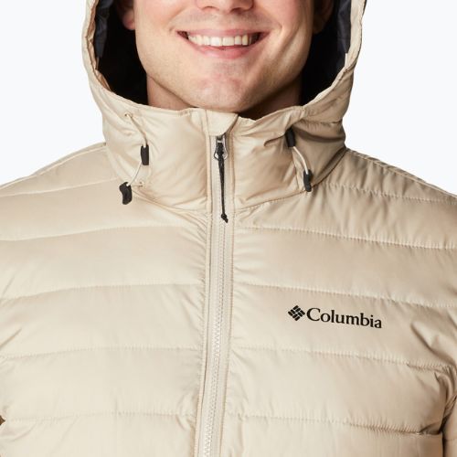 Columbia Powder Lite Anorak jachetă pentru bărbați în jos bej și negru 1957391