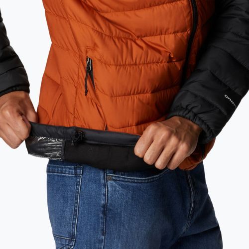 Columbia Powder Lite Hooded Orange/Negru Jachetă de puf pentru bărbați 1693931