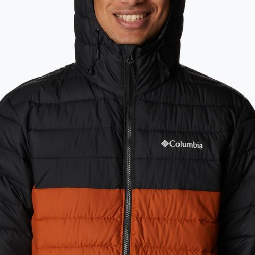 Columbia Powder Lite Hooded Orange/Negru Jachetă de puf pentru bărbați 1693931