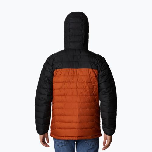 Columbia Powder Lite Hooded Orange/Negru Jachetă de puf pentru bărbați 1693931