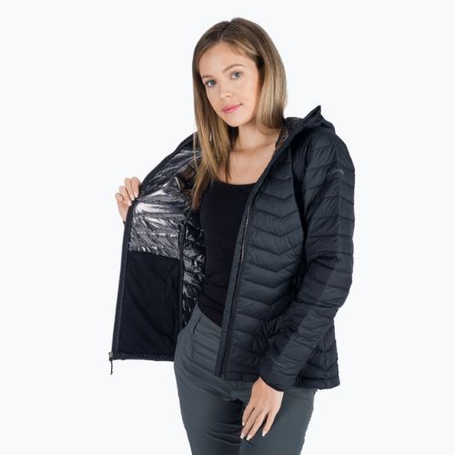 Columbia Powder Lite Hooded jachetă cu glugă pentru femei negru 1699071
