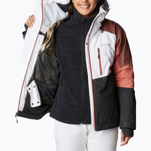 Columbia Snow Slab Blackdot jachetă de schi pentru femei negru și roșu 2007551