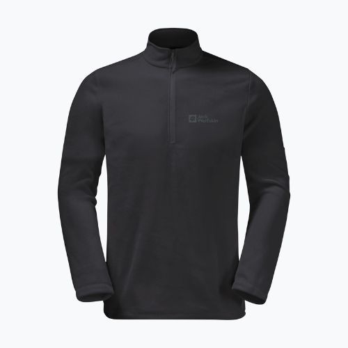 Jack Wolfskin bluză de bărbați fleece Sweatshirt Taunus HZ negru 1709522_6000_002