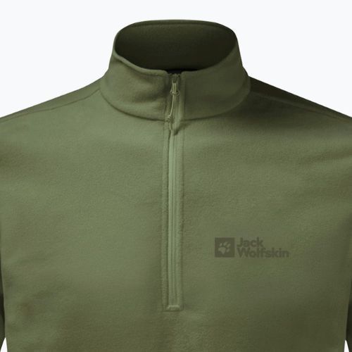 Jack Wolfskin bluză de bărbați cu polar Taunus HZ verde 1709522_4129_002