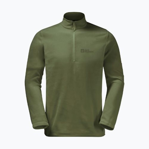 Jack Wolfskin bluză de bărbați cu polar Taunus HZ verde 1709522_4129_002