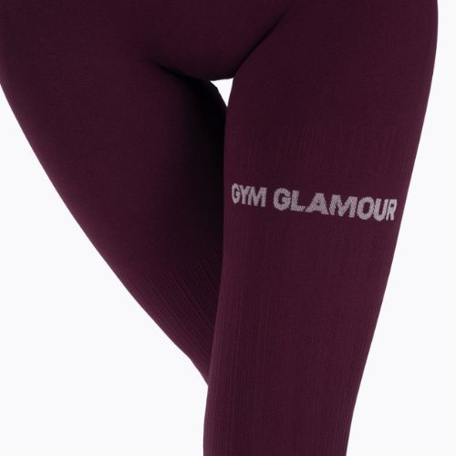 Colanți de antrenament pentru femei GymGlamour Push Up Grape 314