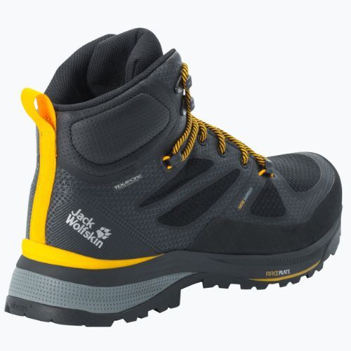 Jack Wolfskin bărbați Jack Wolfskin Force Striker Texapore Mid cizme de trekking black/burly yellow xt 4038823