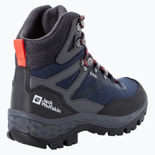Jack Wolfskin cizme de trekking pentru femei Rebellion Guide Texapore Mid negru-albastru 4053801