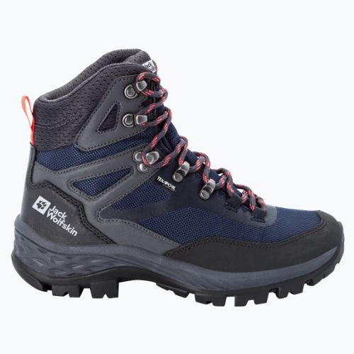 Jack Wolfskin cizme de trekking pentru femei Rebellion Guide Texapore Mid negru-albastru 4053801