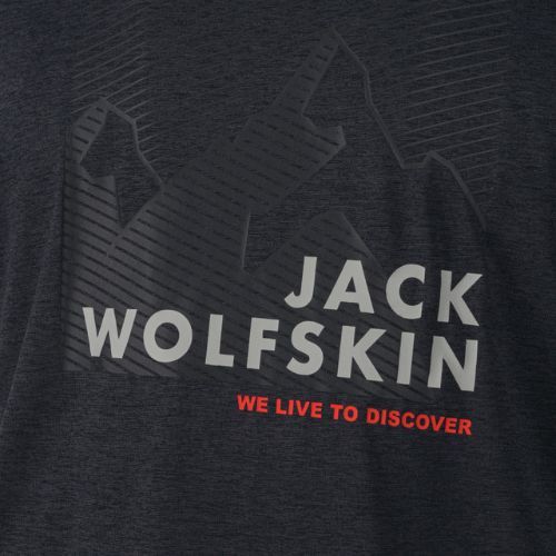 Bărbați Jack Wolfskin Hiking Graphic tricou gri 1808761_6230