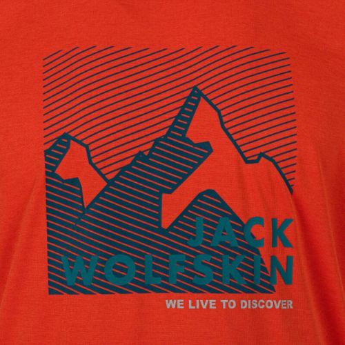 Jack Wolfskin tricou de trekking pentru bărbați Tricou Hiking Graphic portocaliu 1808761_3017