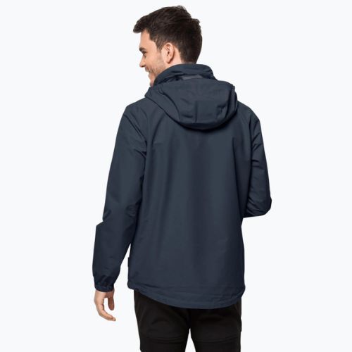 Jack Wolfskin jachetă de ploaie pentru bărbați Stormy Point 2L albastru marin 1111142_1010