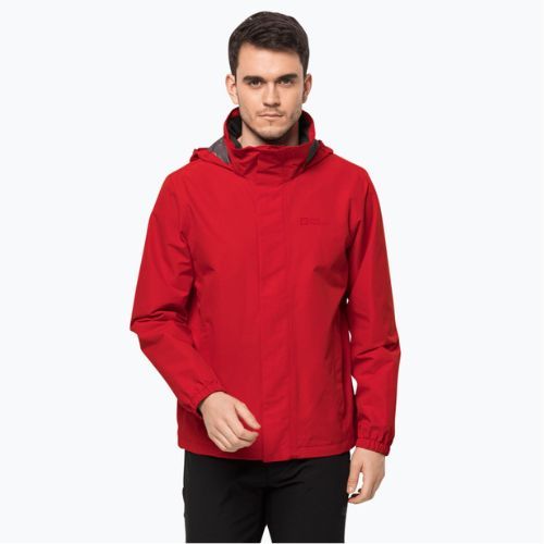 Jack Wolfskin jachetă de ploaie pentru bărbați Stormy Point 2L roșu 1111142_2206