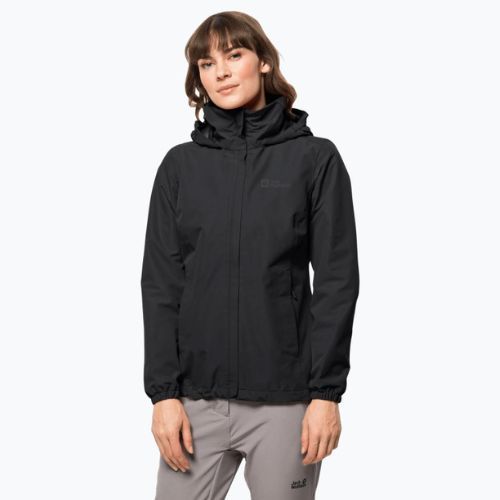 Jack Wolfskin Stormy Point 2L jachetă de ploaie pentru femei negru 1111202_6000