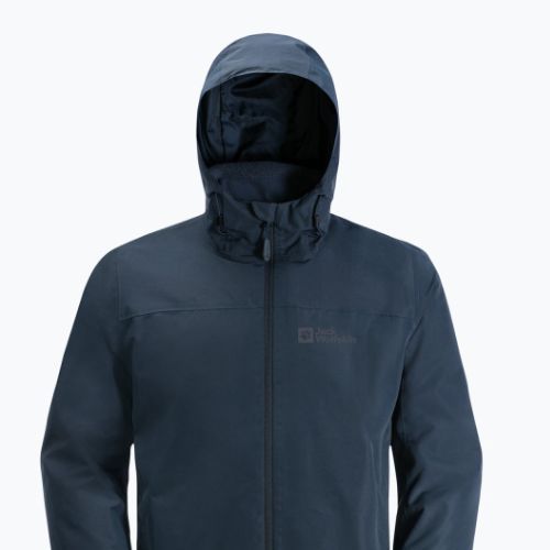 Jack Wolfskin jachetă de ploaie pentru bărbați Taubenberg albastru marin 1115311_1010_006