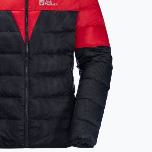 Jack Wolfskin jachetă de puf pentru bărbați Dna Tundra Down Hoody negru-roșu 1206612_2206_006