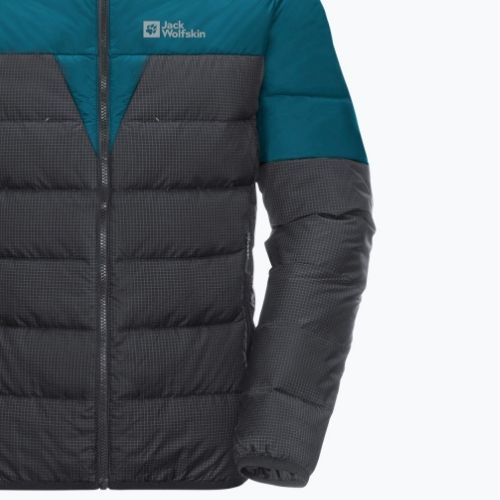 Jack Wolfskin jachetă de puf pentru bărbați Dna Tundra Down Hoody negru-albastru 1206612_4133_006