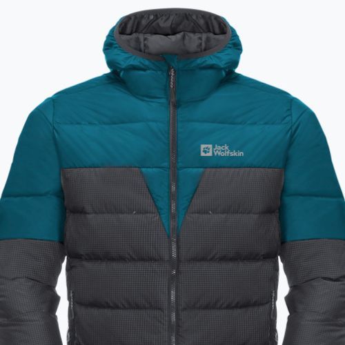 Jack Wolfskin jachetă de puf pentru bărbați Dna Tundra Down Hoody negru-albastru 1206612_4133_006