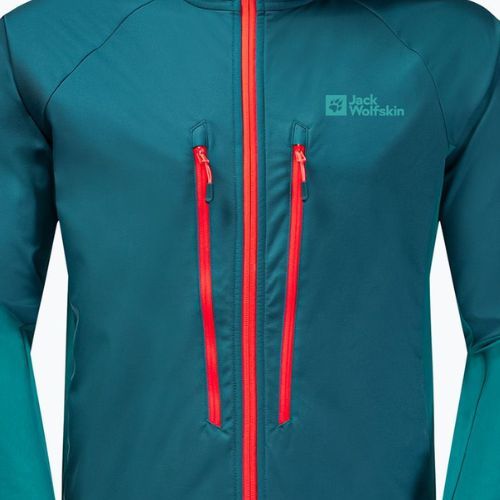 Jack Wolfskin Alpspitze Hoody jachetă de schi pentru bărbați Jack Wolfskin Alpspitze Hoody verde 1307371_4133