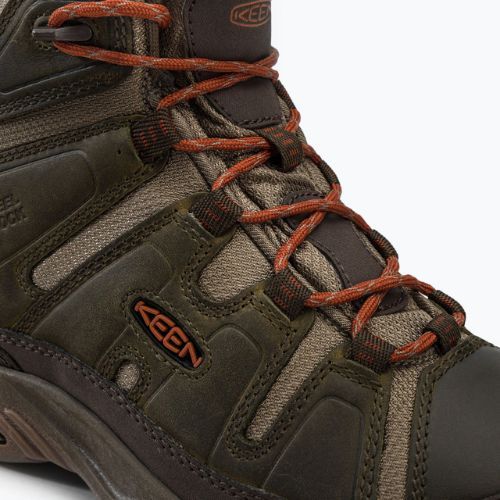 Cizme de trekking pentru bărbați KEEN Circadia Mid Wp verde-maro 1026766