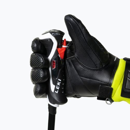 Mănușă de schi pentru bărbați LEKI Worldcup Race Flex S Speed System negru-verde 649802301080