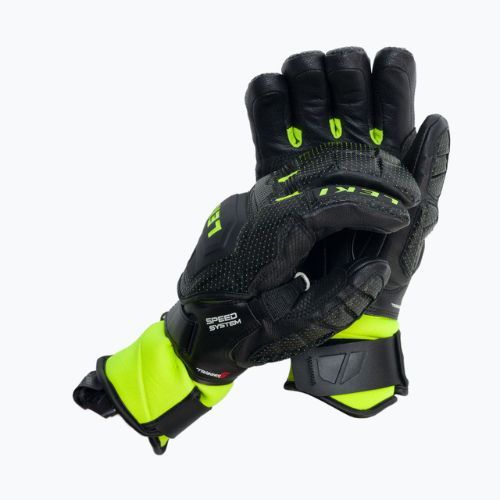 Mănușă de schi pentru bărbați LEKI Worldcup Race Flex S Speed System negru-verde 649802301080