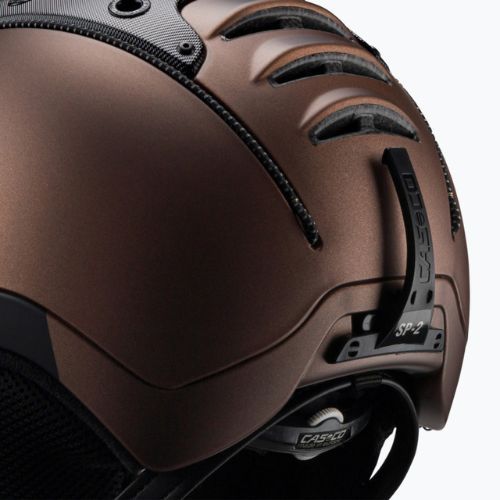 Cască de schi CASCO SP-2 Carbonic Visor maro 07.3733