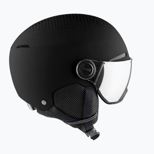 Cască de schi Alpina Arber Visor Q Lite black matte