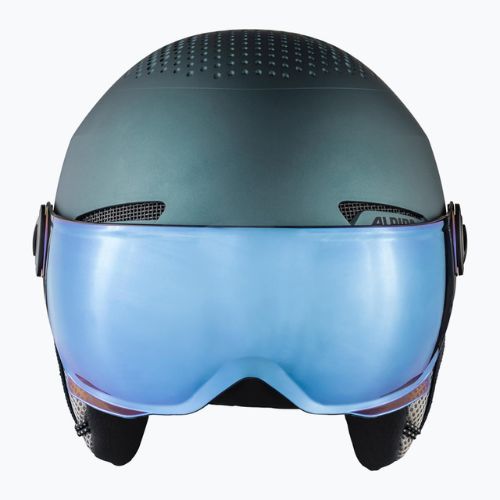 Cască de schi Alpina Arber Visor Q Lite petrol/green matt