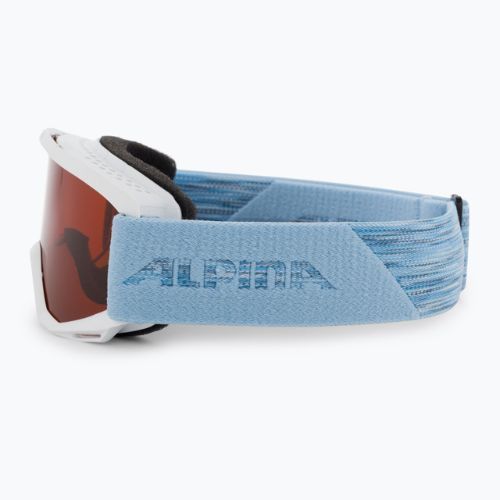 Ochelari de schi pentru copii Alpina Piney white/skyblue matt/orange
