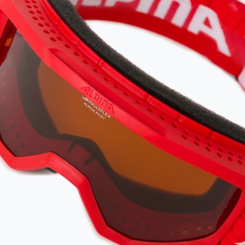 Ochelari de schi pentru copii Alpina Piney red matt/orange