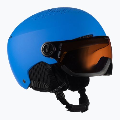 Căști de schi pentru copii Alpina Zupo Visor Q-Lite blue matt