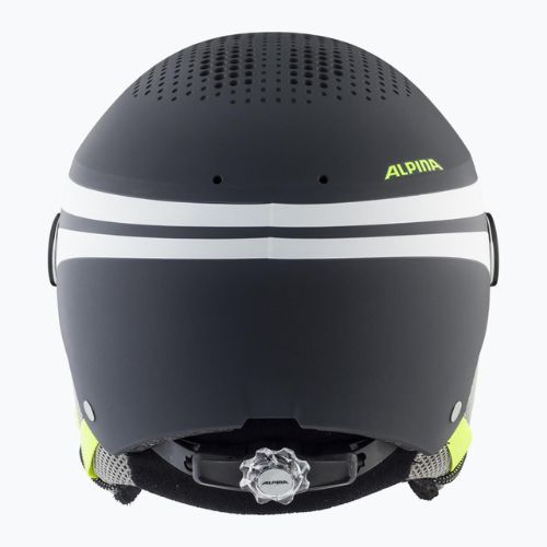 Căști de schi pentru copii Alpina Zupo Visor Q-Lite charcoal/neon matt