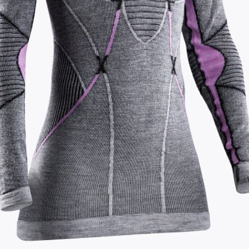 Tricou termic pentru femei X-Bionic Apani 4.0 Merino gri/purpuriu APWT06W19WW
