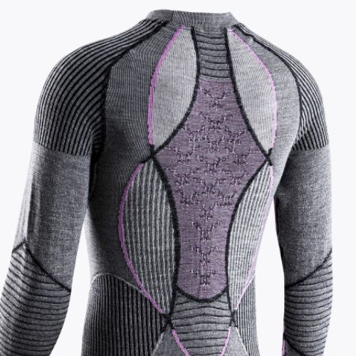 Tricou termic pentru femei X-Bionic Apani 4.0 Merino gri/purpuriu APWT06W19WW