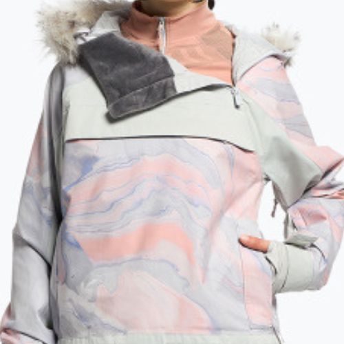 Jachetă de snowboard pentru femei ROXY Chloe Kim Overhead 2021 gray violet marble