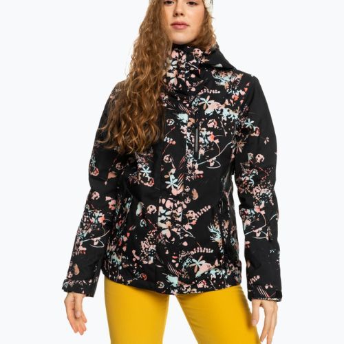 Jachetă de snowboard pentru femei ROXY Jetty 2021 true black tropical cyanotype