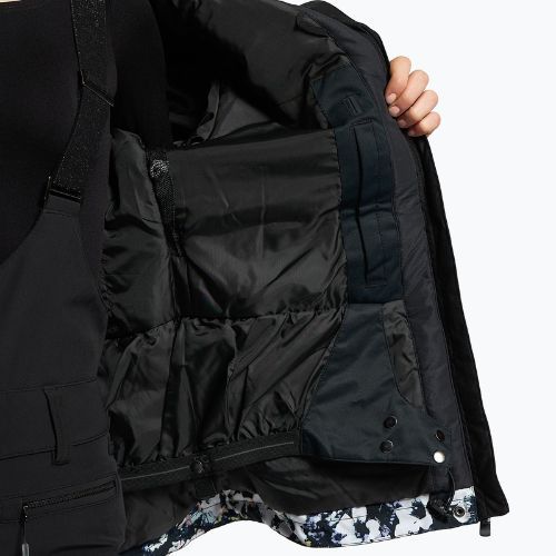 Jachetă de snowboard pentru femei ROXY Jetty Block 2021 true black black flowers