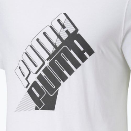 Tricou de antrenament pentru bărbați PUMA Power Logo Tee alb 849788_02