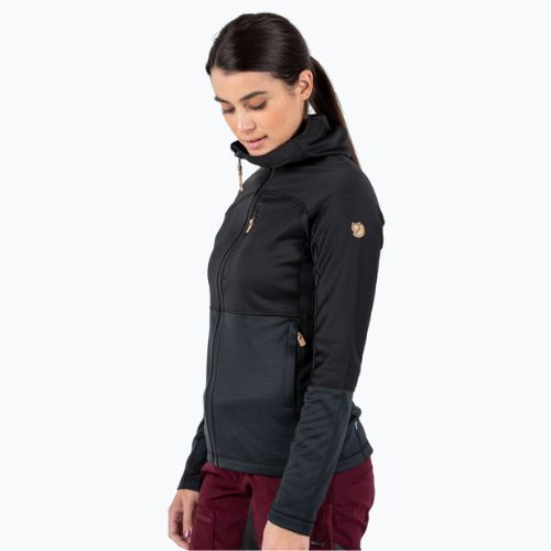 Pulover de trekking pentru femei Fjällräven Abisko Trail Fleece negru F89589