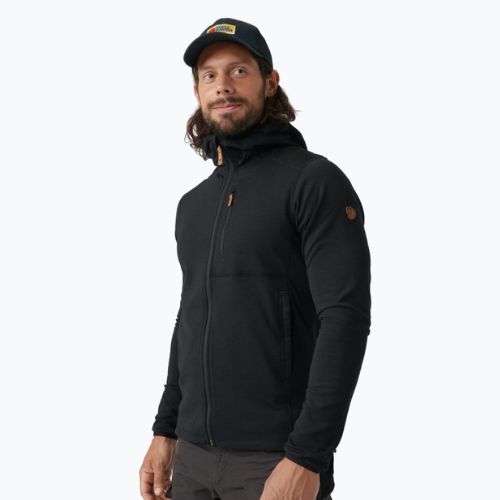 Hanorac de trekking pentru bărbați Fjällräven Keb Fleece Hoodie negru F81878