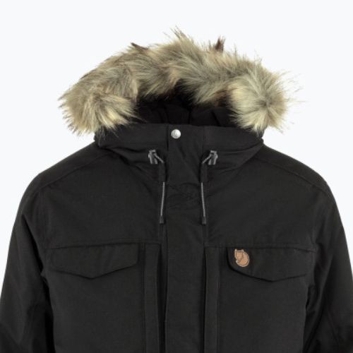 Bărbați Fjällräven Nuuk Parka jachetă în jos negru F86668